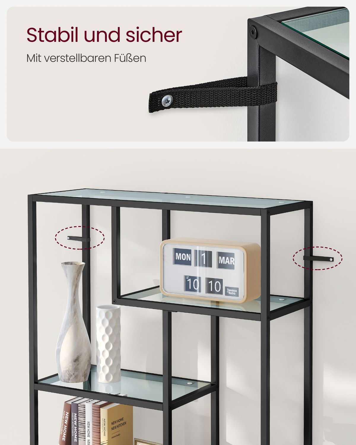 Boekenkast met 6 Planken van Gehard Glas – productweergave 9 | De Groot Living