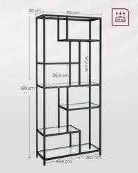 Boekenkast met 6 Planken van Gehard Glas – productweergave 10 | De Groot Living