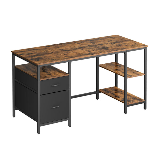Bureau met 3 Planken en 2 Laden – productweergave 1 | De Groot Living