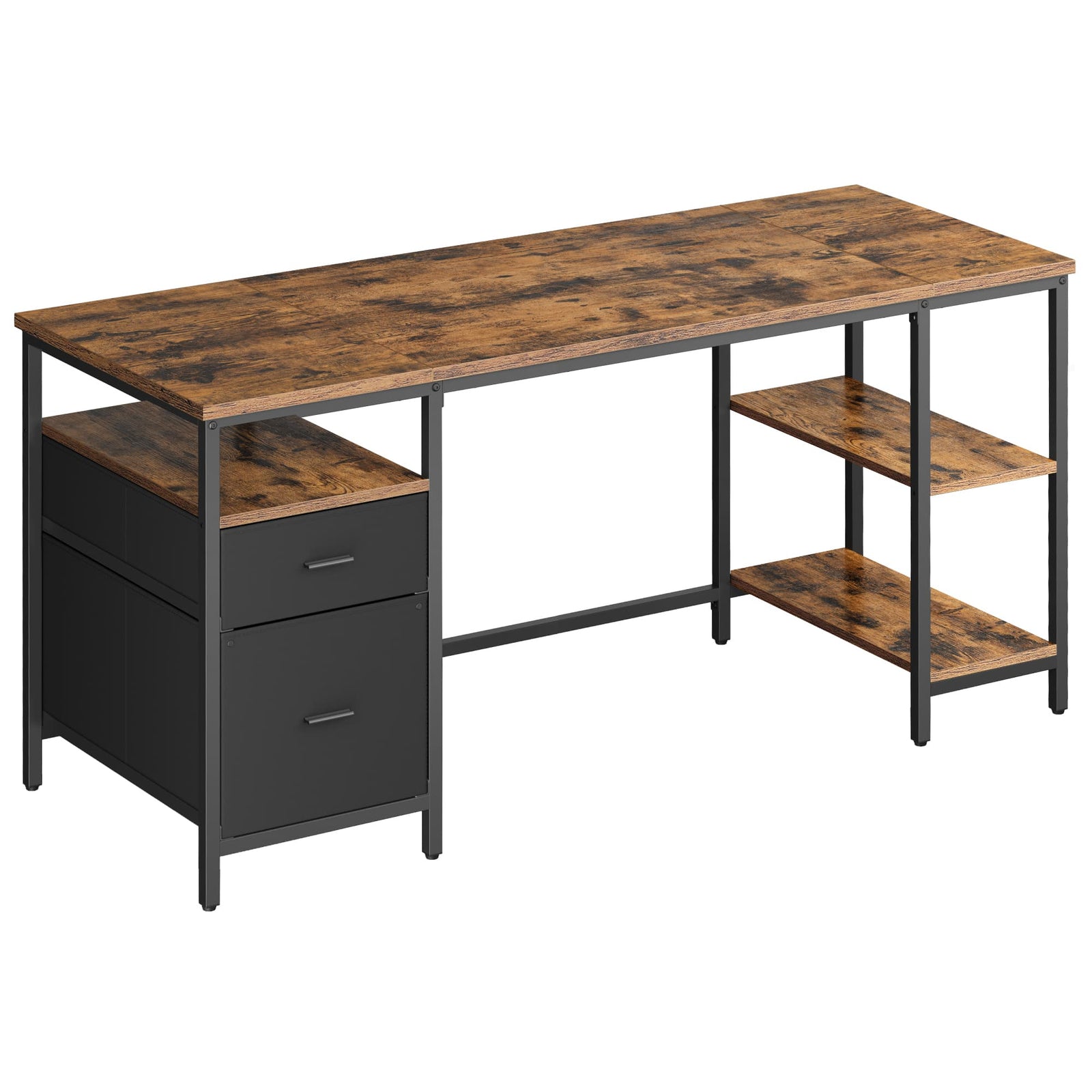 Bureau met 3 Planken en 2 Laden – productweergave 3 | De Groot Living