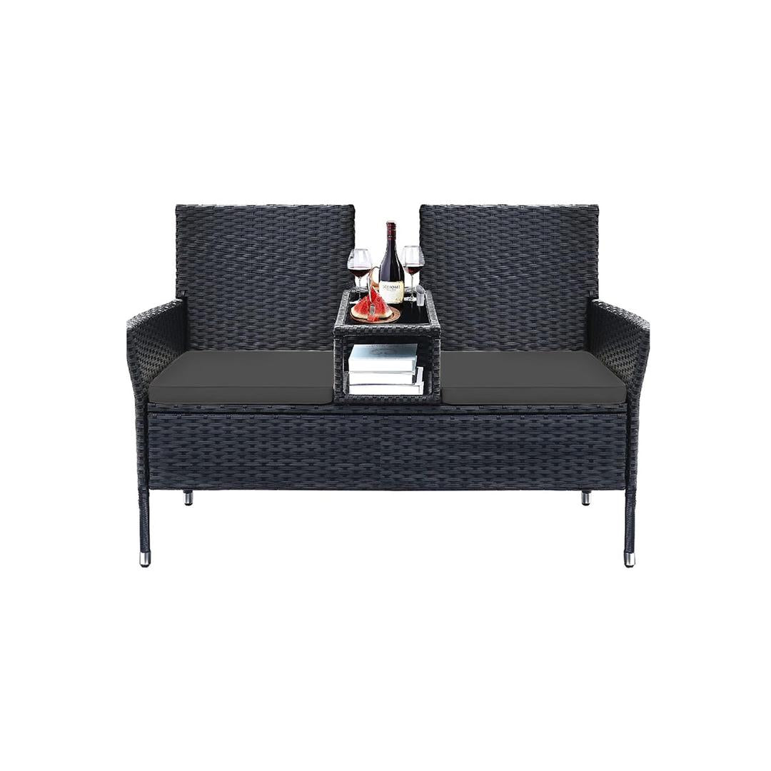 Compact Balkonmeubel met Tafel van PE Polyrattan – productweergave 2 | De Groot Living