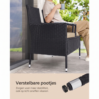 Compact Balkonmeubel met Tafel van PE Polyrattan – productweergave 4 | De Groot Living