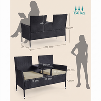 Compact Balkonmeubel met Tafel van PE Polyrattan – productweergave 7 | De Groot Living