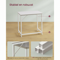 Compact Bureau met Metalen Frame en Verstelbare Voeten – productweergave 4 | De Groot Living