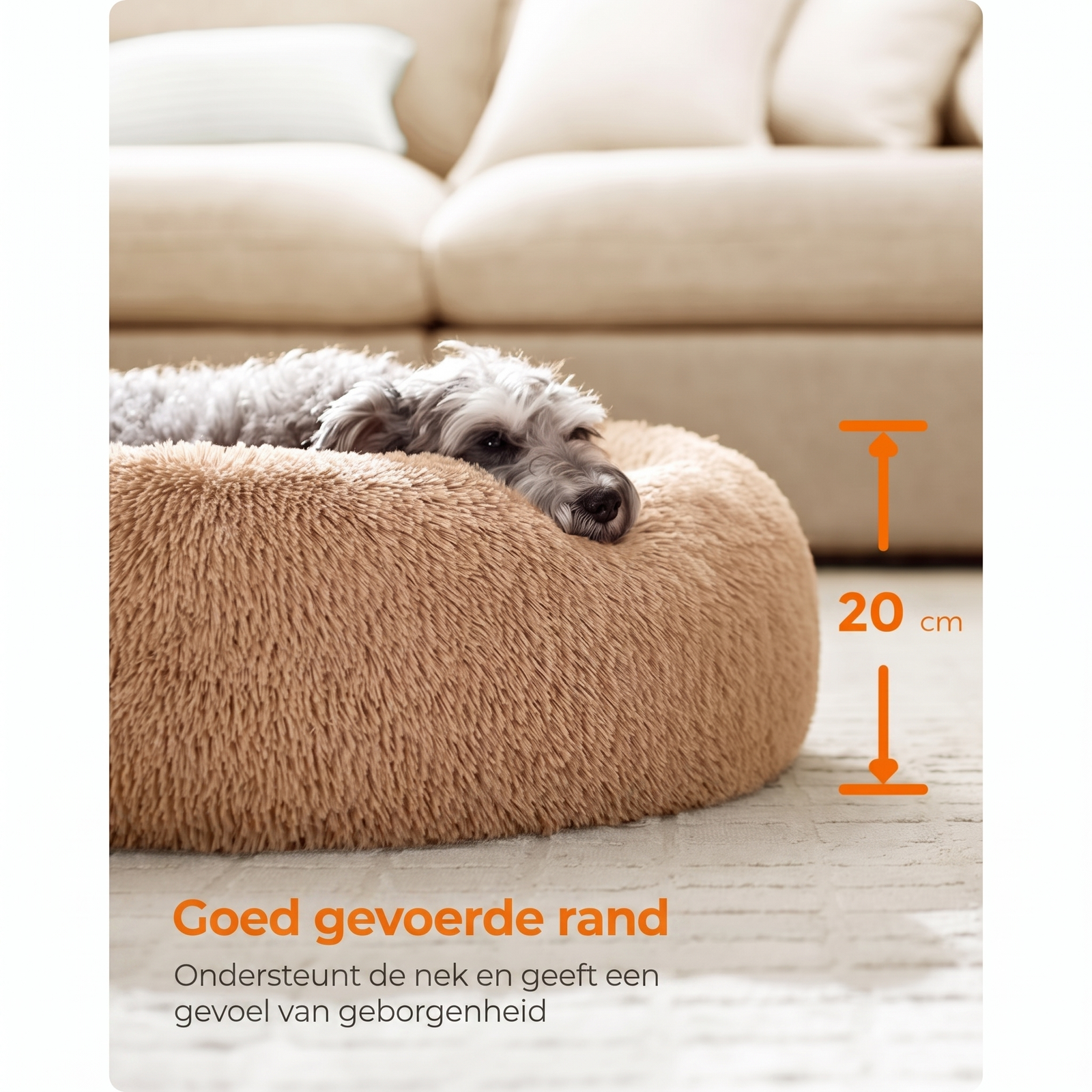 Donut Hondenmand met Memory Foam en Afneembare Vulling – productweergave 5 | De Groot Living