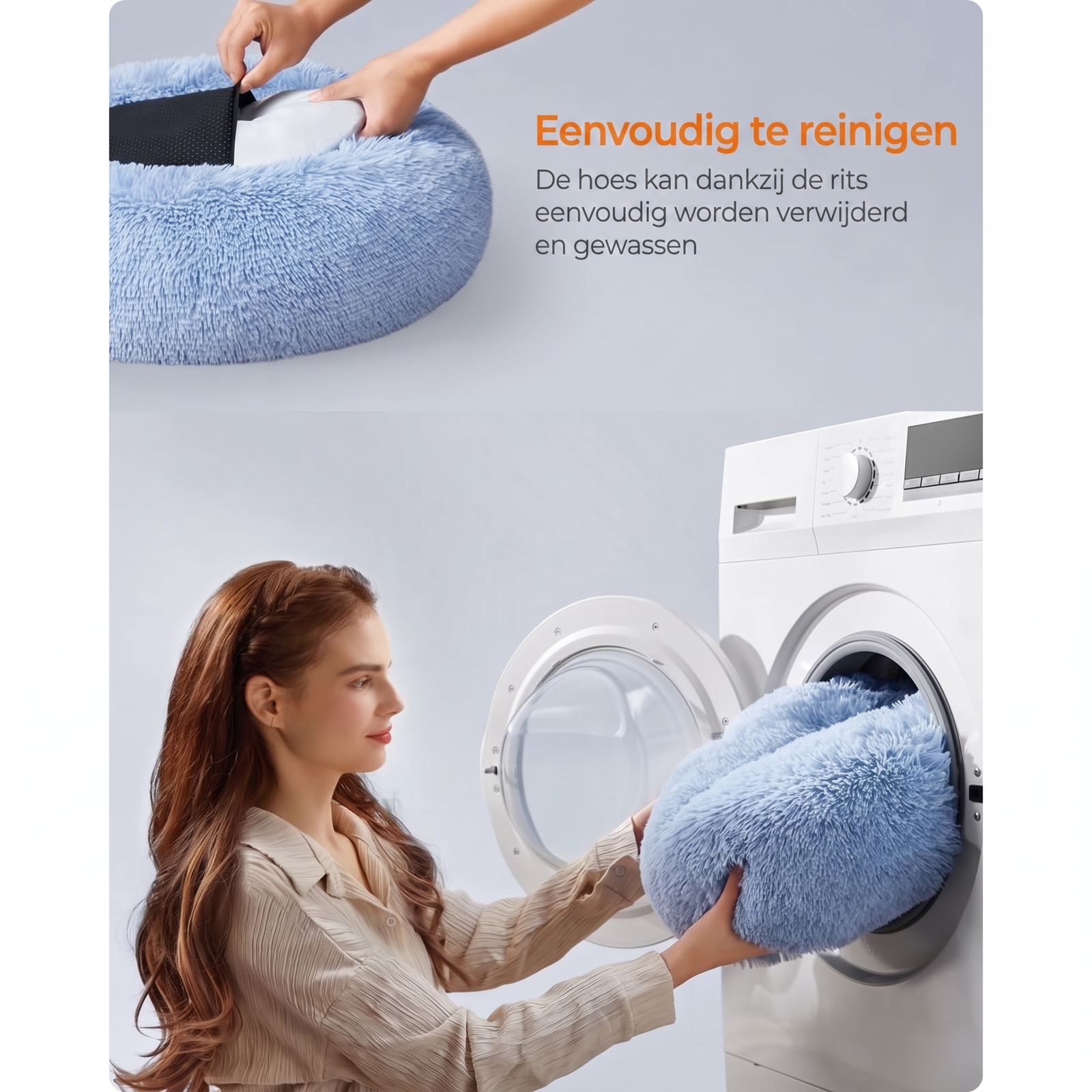 Donut Hondenmand met Memory Foam en Afneembare Vulling – productweergave 7 | De Groot Living