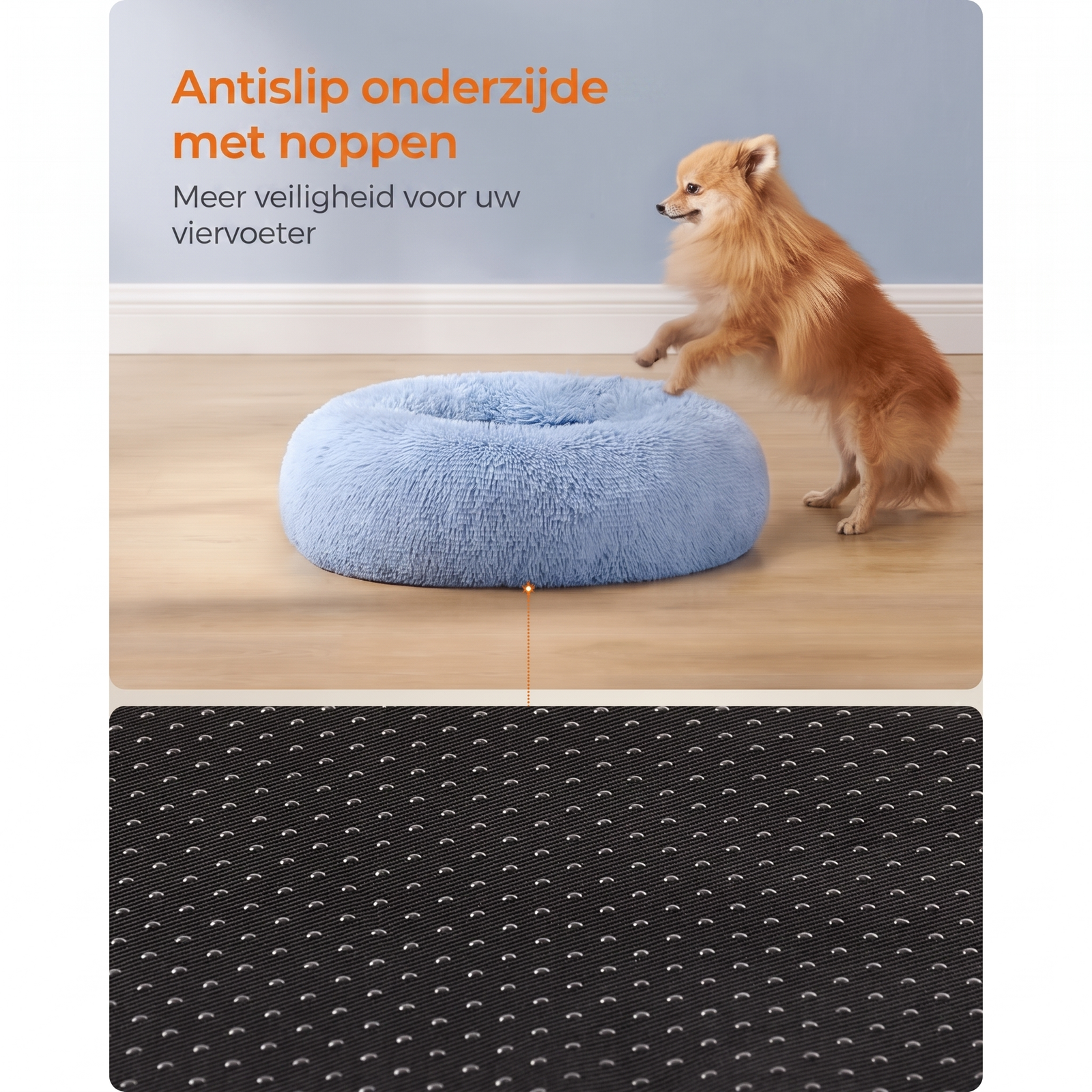 Donut Hondenmand met Memory Foam en Afneembare Vulling – productweergave 8 | De Groot Living