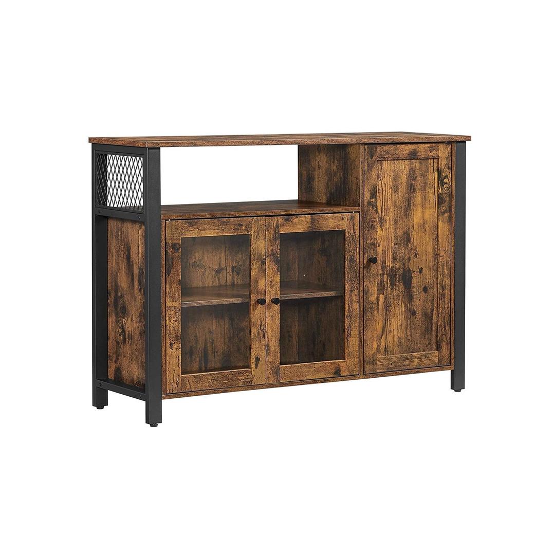 Dressoir met 3 Deuren en Opbergruimte In Landelijke Stijl 110 cm – productweergave 2 | De Groot Living
