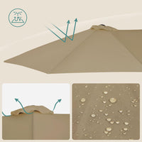 Dubbele Parasol 460 x 270 cm met UPF 50+ UV-Bescherming en Slingermechanisme – productweergave 7 | De Groot Living