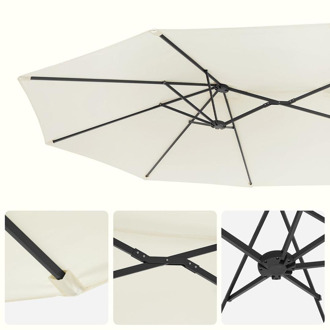 Dubbele Parasol 460 x 270 cm met UPF 50+ UV-Bescherming en Slingermechanisme – productweergave 8 | De Groot Living