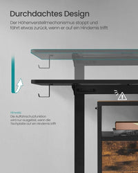 Hoog-laag bureau bruin