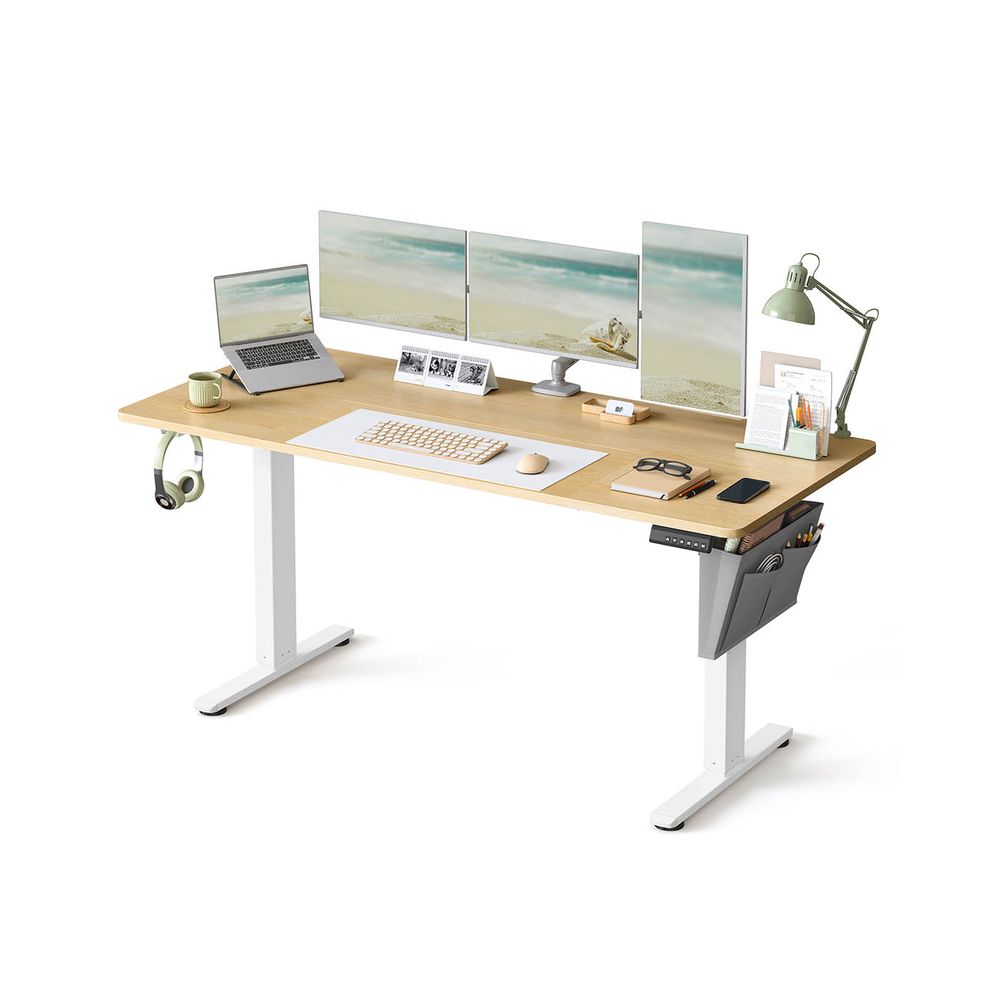 Hoog-laag bureau eikenbruin