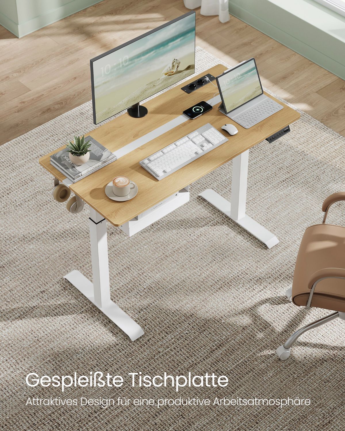 Elektrisch in Hoogte Verstelbaar Bureau met Stopcontact en Lade – productweergave 19 | De Groot Living