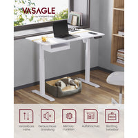 Elektrisch in Hoogte Verstelbaar Bureau met Stopcontact en Lade – productweergave 24 | De Groot Living
