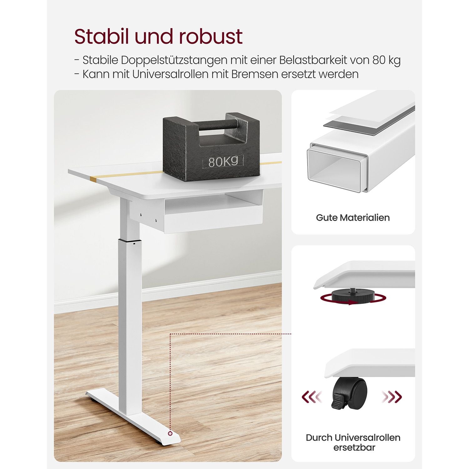 Elektrisch in Hoogte Verstelbaar Bureau met Stopcontact en Lade – productweergave 29 | De Groot Living