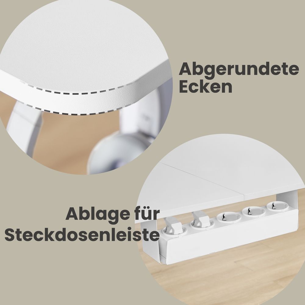 Elektrisch Verstelbaar Hoekbureau met Oplaadstation en Zit-Sta Functie – productweergave 11 | De Groot Living