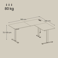 Elektrisch Verstelbaar Hoekbureau met Oplaadstation en Zit-Sta Functie – productweergave 13 | De Groot Living