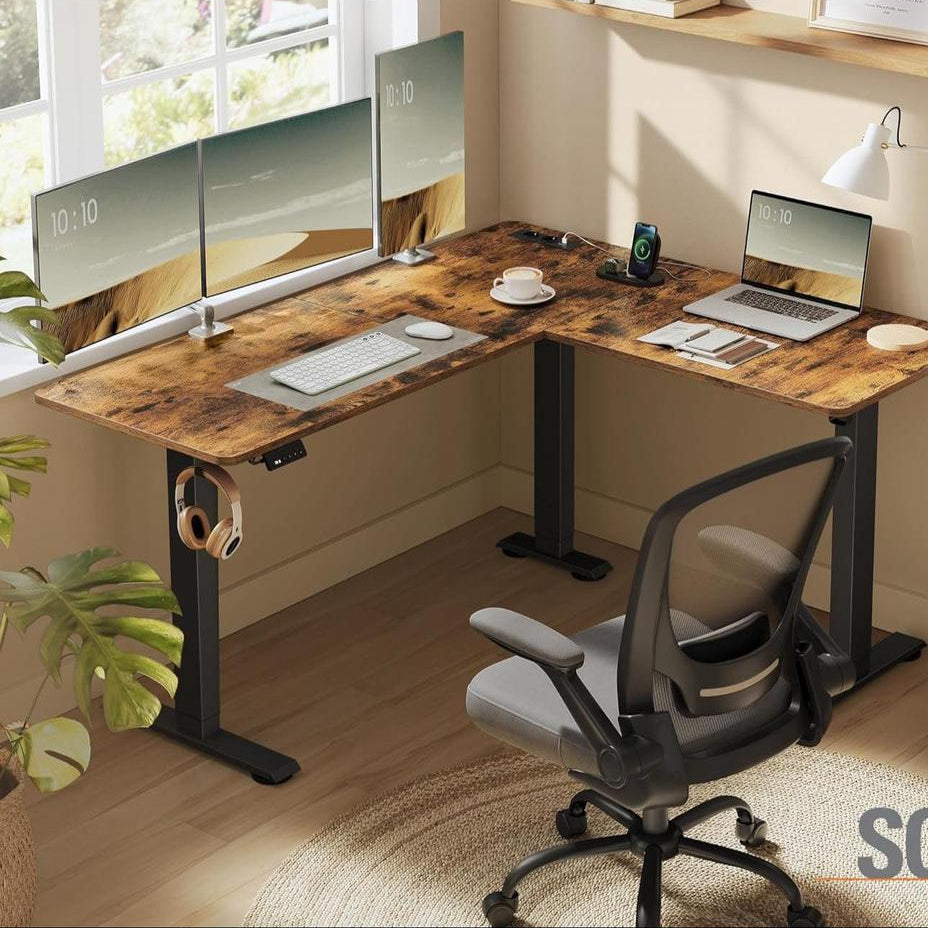 Elektrisch Verstelbaar Hoekbureau met USB – productweergave 11 | De Groot Living