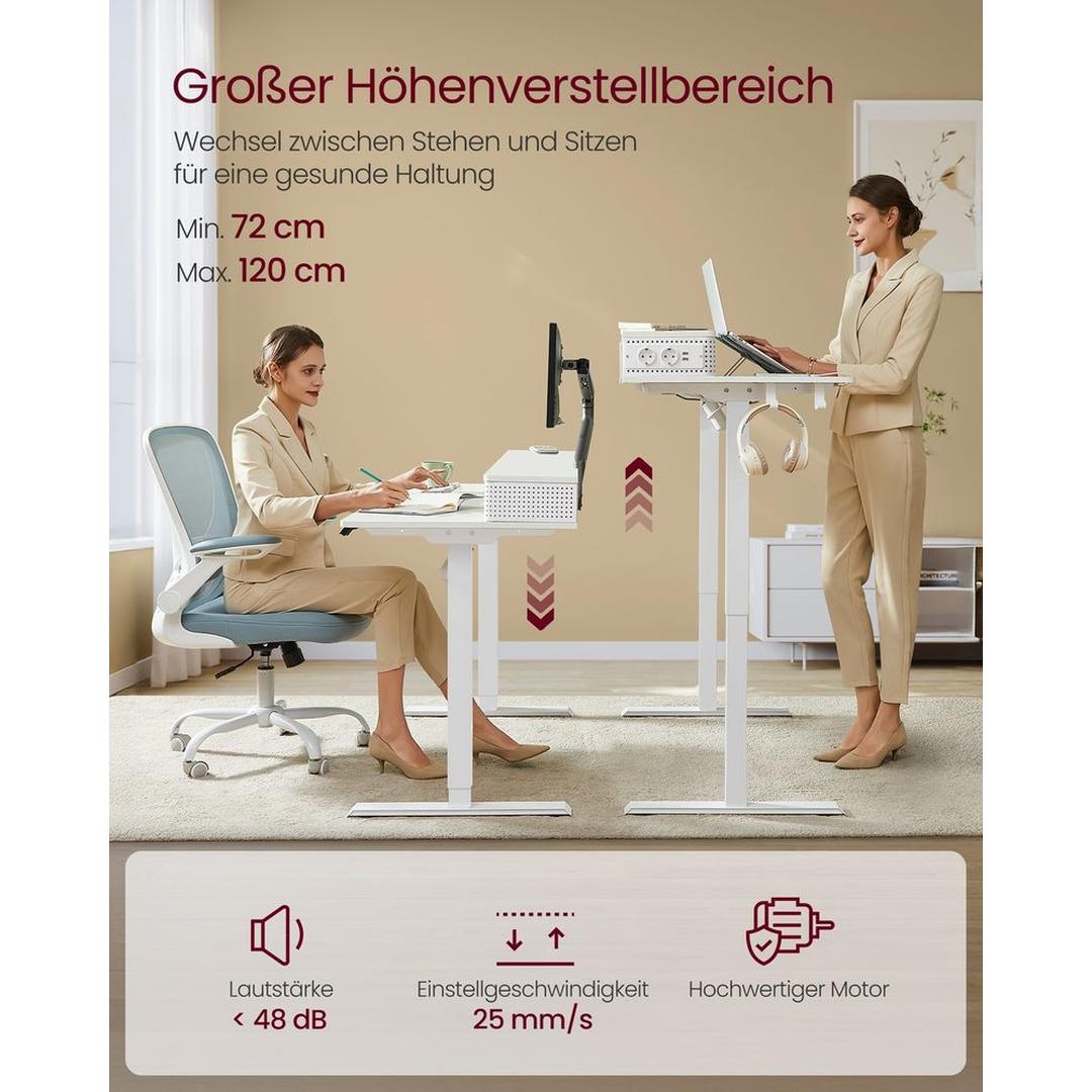 Elektrisch Verstelbaar Zit-Sta Bureau met Lades en USB-Oplaadpunten – productweergave 4 | De Groot Living