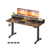 Elektrisch Verstelbaar Zit-Sta Bureau met Lades en USB-Oplaadpunten – productweergave 8 | De Groot Living