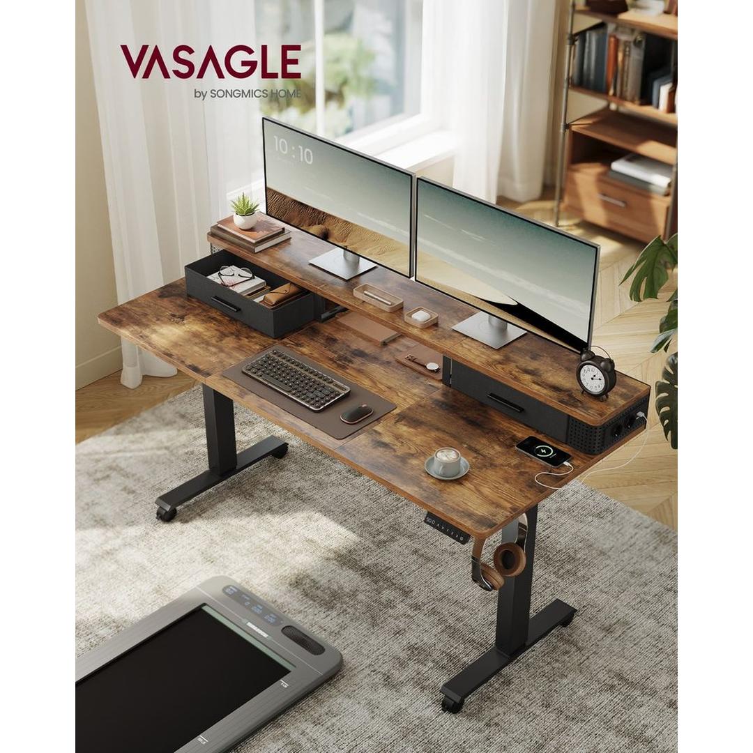 Elektrisch Verstelbaar Zit-Sta Bureau met Lades en USB-Oplaadpunten – productweergave 9 | De Groot Living