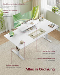 Elektrisch Verstelbaar Zit-Sta Bureau met Monitorstandaard – close-up detail | De Groot Living (6)