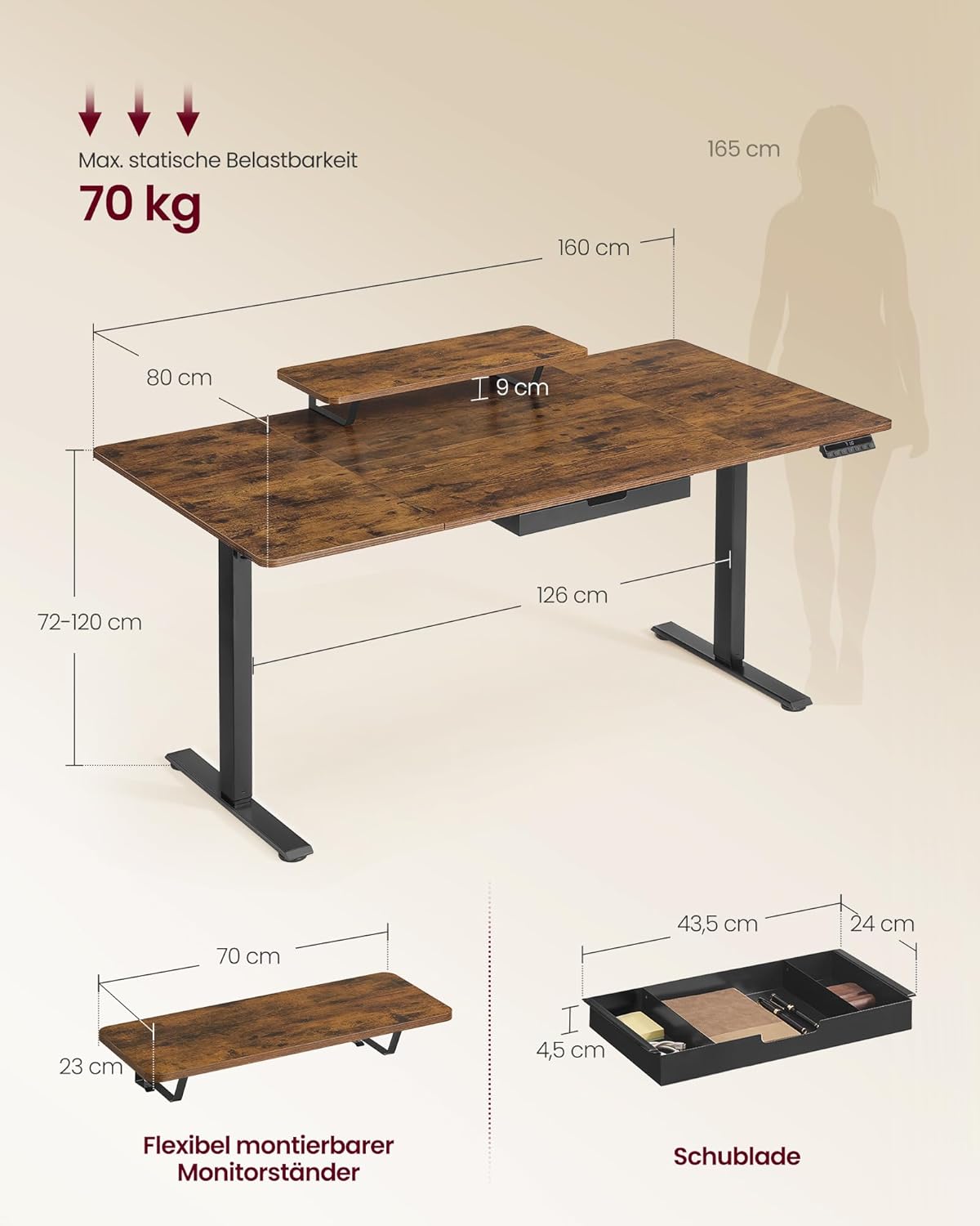 Bureau afmetingen