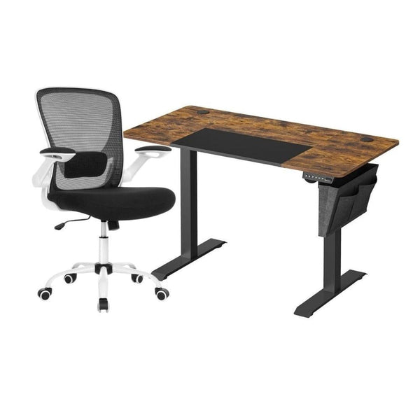Elektrisch Zit-Sta Bureau Met Ergonomische Bureaustoel en Geheugenfunctie – productweergave 1 | De Groot Living