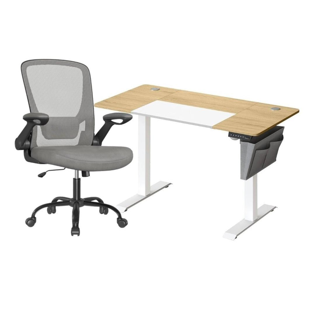 Elektrisch Zit-Sta Bureau Met Ergonomische Bureaustoel en Geheugenfunctie – productweergave 9 | De Groot Living