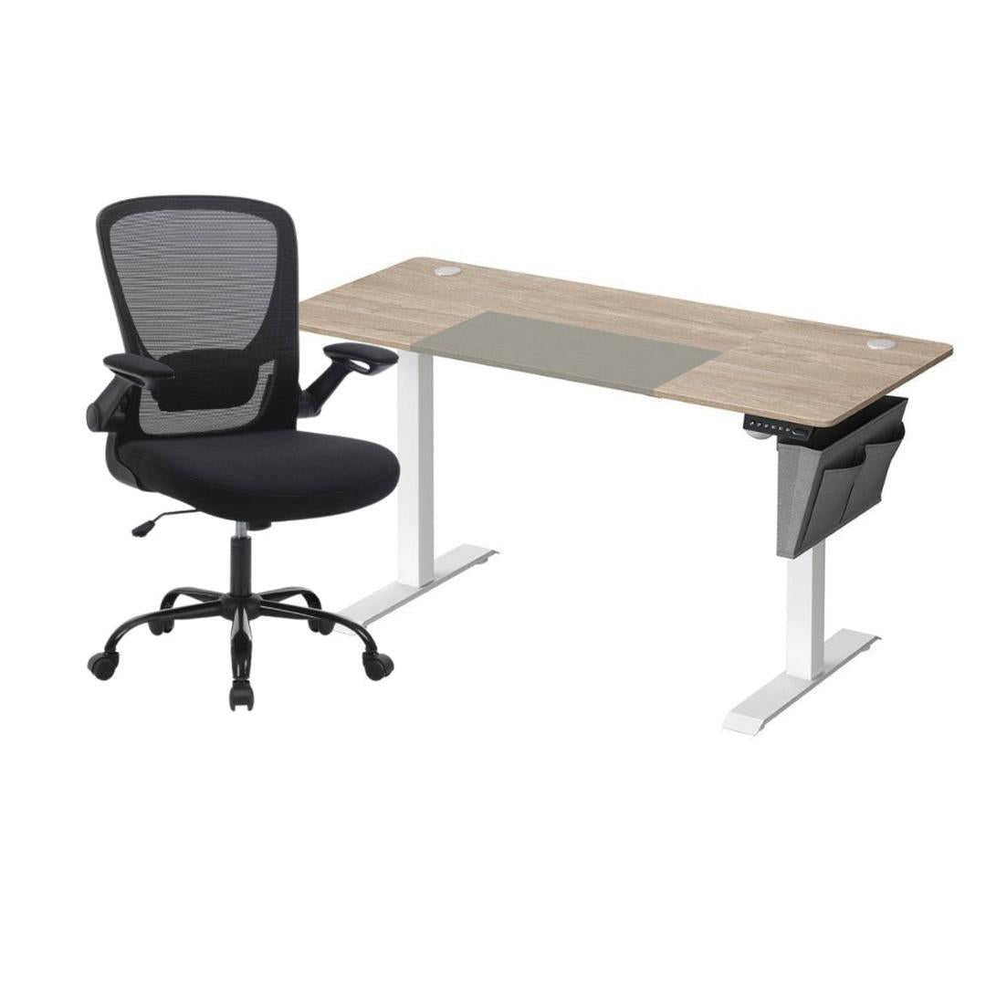 Elektrisch Zit-Sta Bureau Met Ergonomische Bureaustoel en Geheugenfunctie – productweergave 10 | De Groot Living