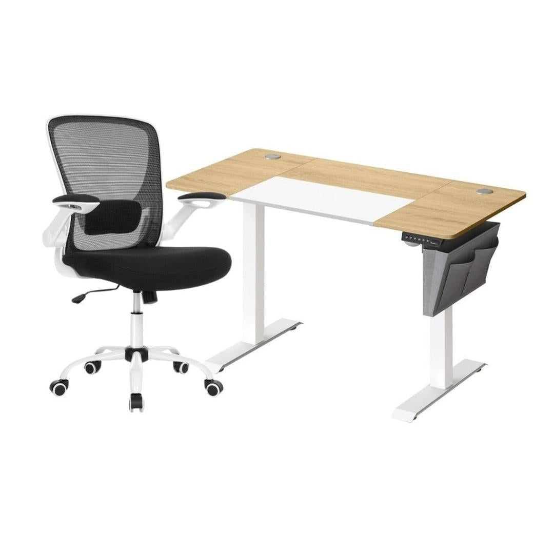 Elektrisch Zit-Sta Bureau Met Ergonomische Bureaustoel en Geheugenfunctie – productweergave 11 | De Groot Living