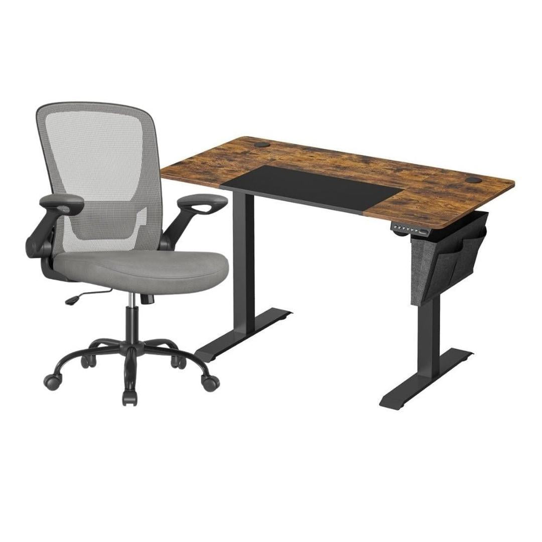 Elektrisch Zit-Sta Bureau Met Ergonomische Bureaustoel en Geheugenfunctie – productweergave 16 | De Groot Living