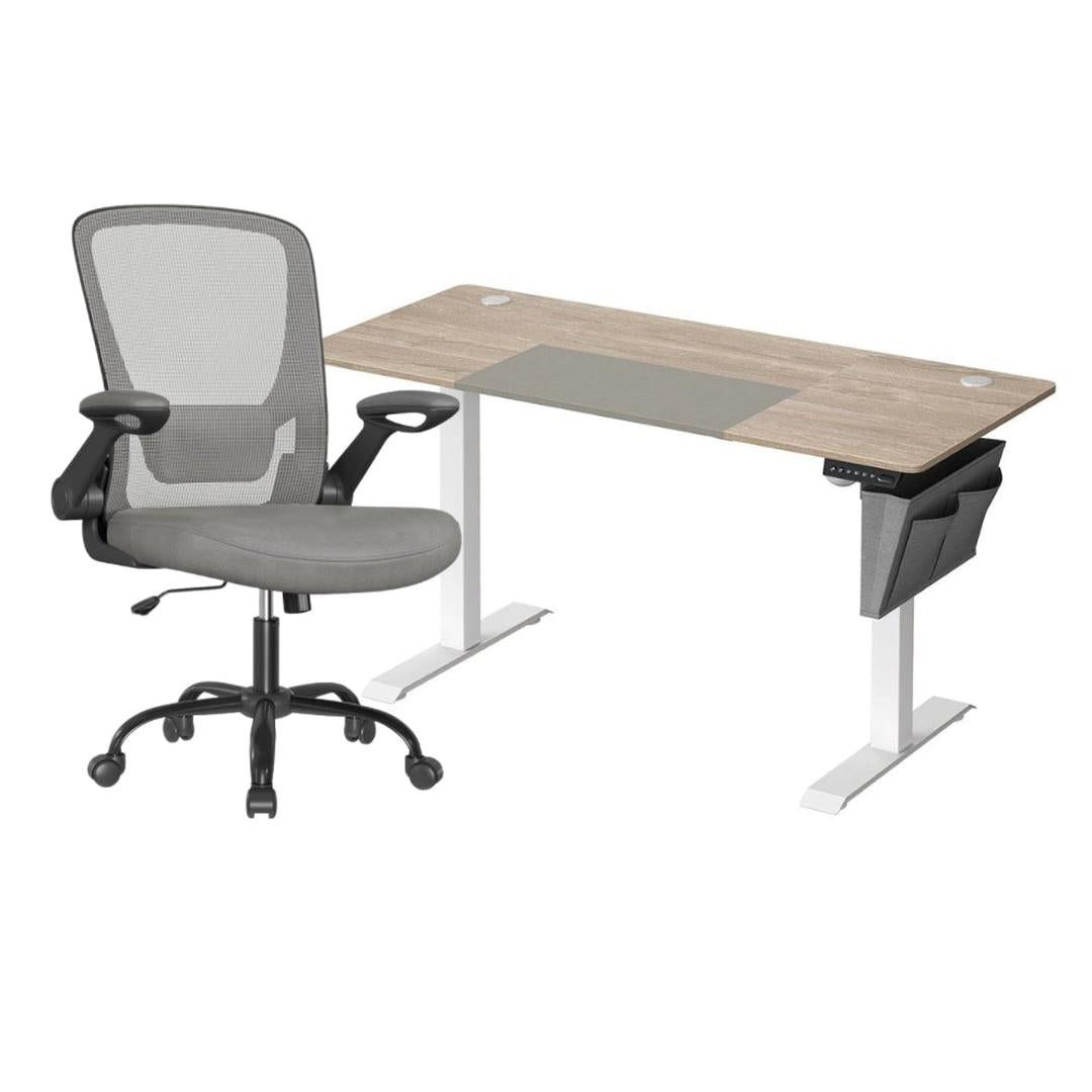 Elektrisch Zit-Sta Bureau Met Ergonomische Bureaustoel en Geheugenfunctie – productweergave 17 | De Groot Living