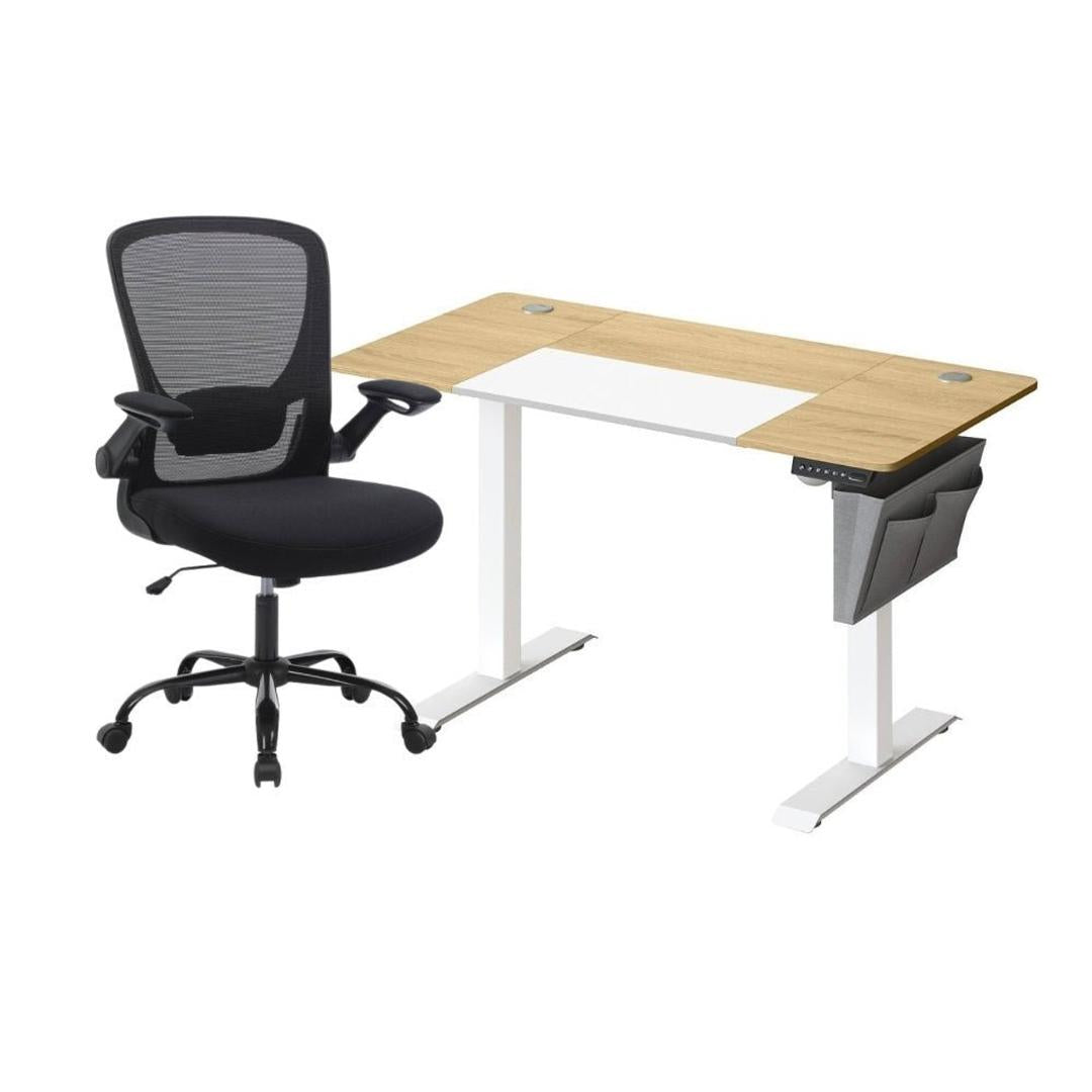 Elektrisch Zit-Sta Bureau Met Ergonomische Bureaustoel en Geheugenfunctie – productweergave 19 | De Groot Living