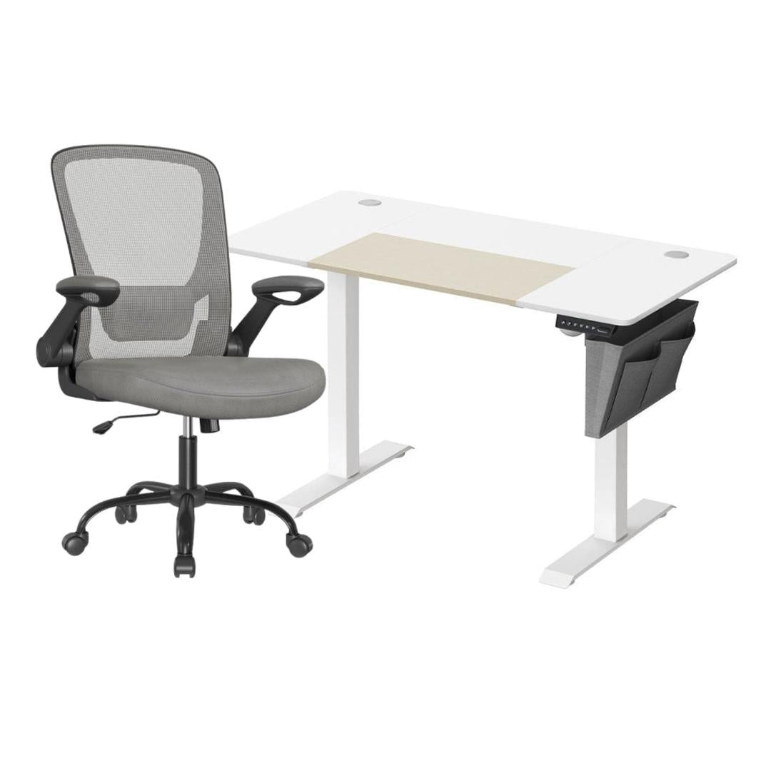 Elektrisch Zit-Sta Bureau Met Ergonomische Bureaustoel en Geheugenfunctie – productweergave 23 | De Groot Living