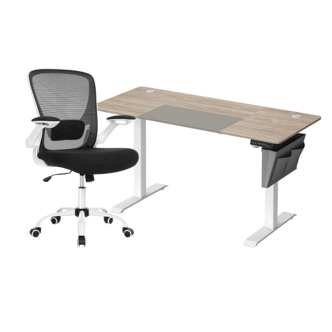 Elektrisch Zit-Sta Bureau Met Ergonomische Bureaustoel en Geheugenfunctie – productweergave 24 | De Groot Living