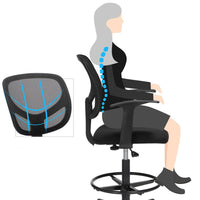 Ergonomische Bureaustoel met Armleuningen en Verstelbare Voetsteun – productweergave 2 | De Groot Living