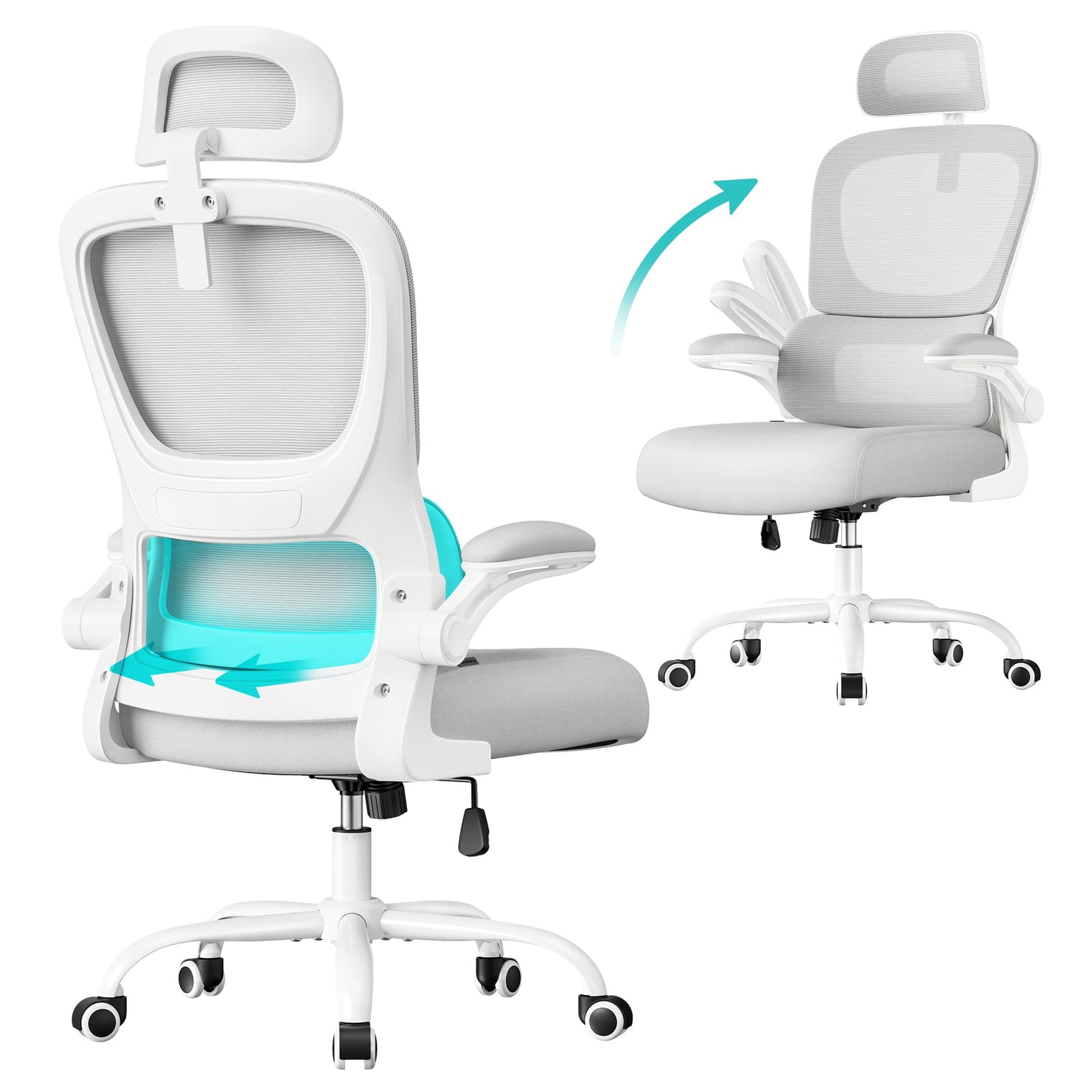 Ergonomische Bureaustoel met Dubbellaags Mesh – productweergave 2 | De Groot Living