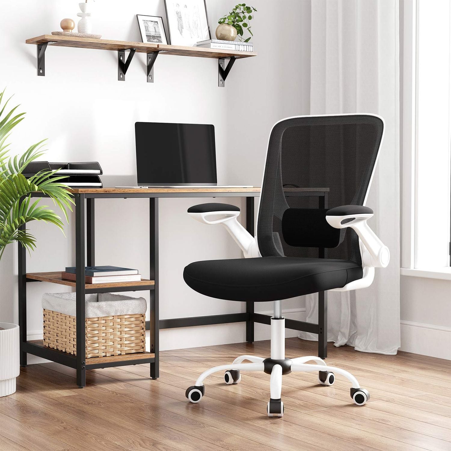 Ergonomische Bureaustoel met Opklapbare Armleuningen en Gaasbekleding – productweergave 3 | De Groot Living