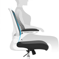 Ergonomische Bureaustoel met Opklapbare Armleuningen en Gaasbekleding – productweergave 5 | De Groot Living