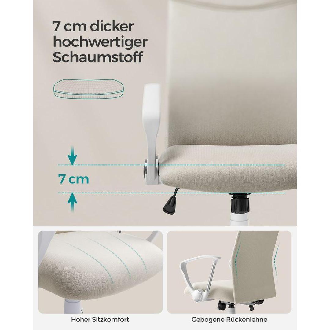 Ergonomische Bureaustoel met Stofbekleding en Verstelbare Rugondersteuning – productweergave 8 | De Groot Living