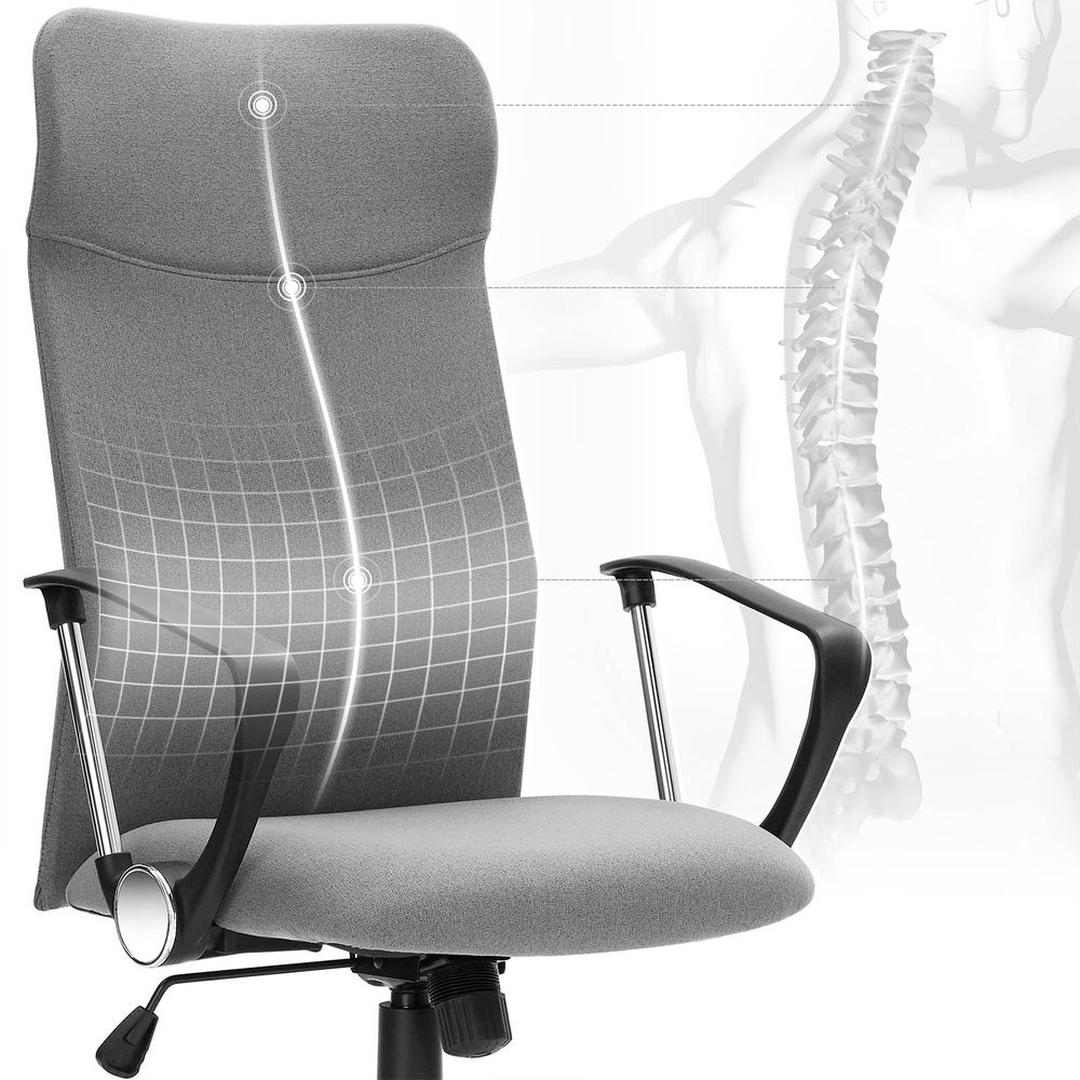 Ergonomische Bureaustoel met Stofbekleding en Verstelbare Rugondersteuning – productweergave 10 | De Groot Living