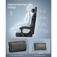 Ergonomische Gamingstoel met Voetensteun en Verstelbare Rugleuning – productweergave 6 | De Groot Living