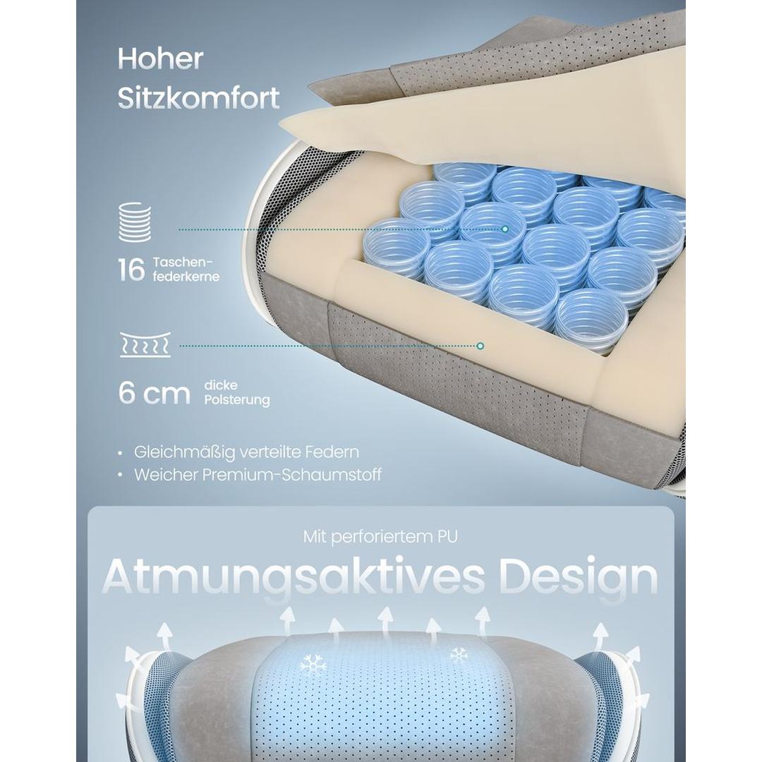 Ergonomische Gamingstoel met Voetensteun en Verstelbare Rugleuning – productweergave 10 | De Groot Living