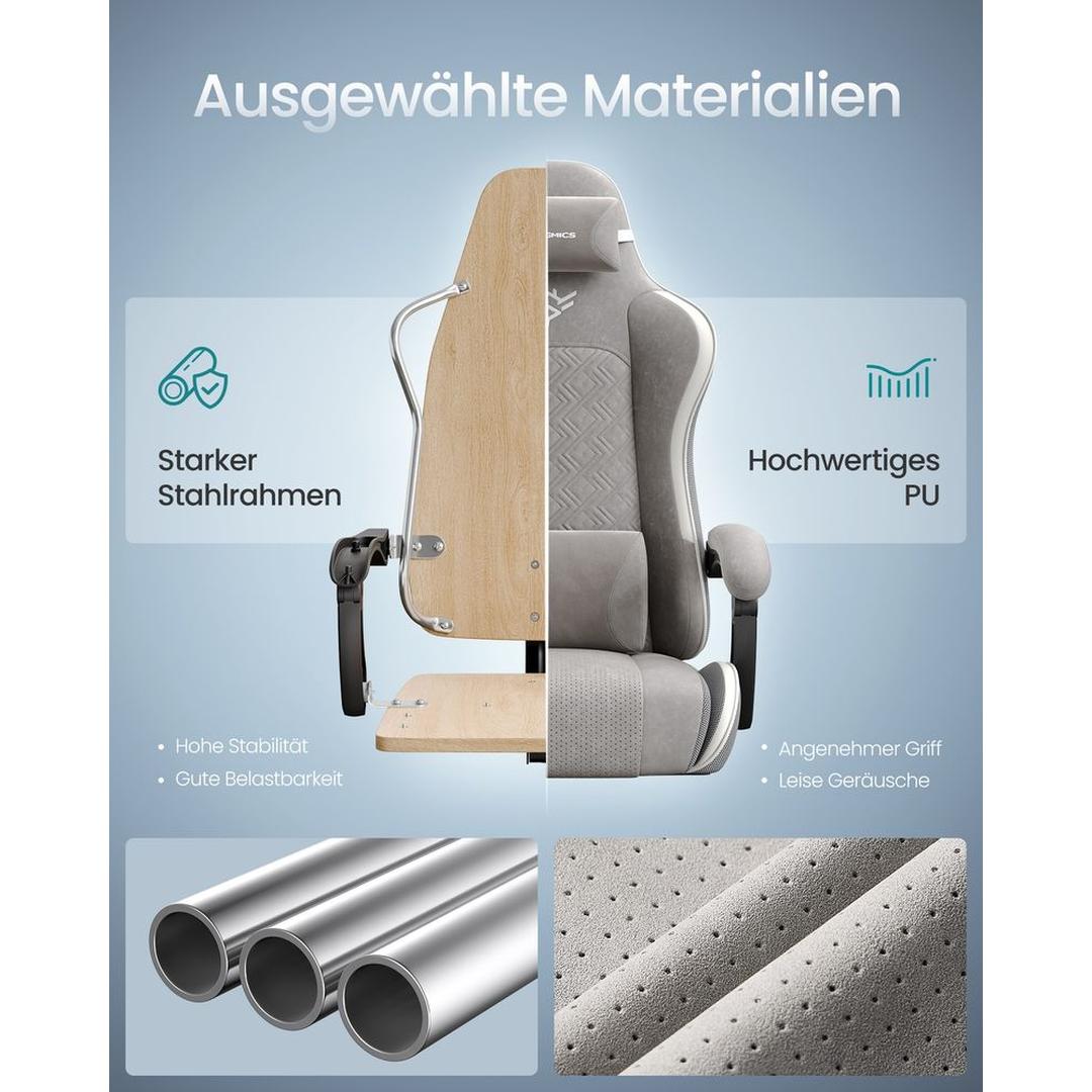 Ergonomische Gamingstoel met Voetensteun en Verstelbare Rugleuning – productweergave 11 | De Groot Living