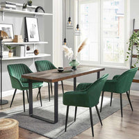 Fluwelen Eetkamerstoel met Armleuningen en Metalen Onderstel – productweergave 11 | De Groot Living