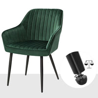 Fluwelen Eetkamerstoel met Armleuningen en Metalen Onderstel – productweergave 14 | De Groot Living