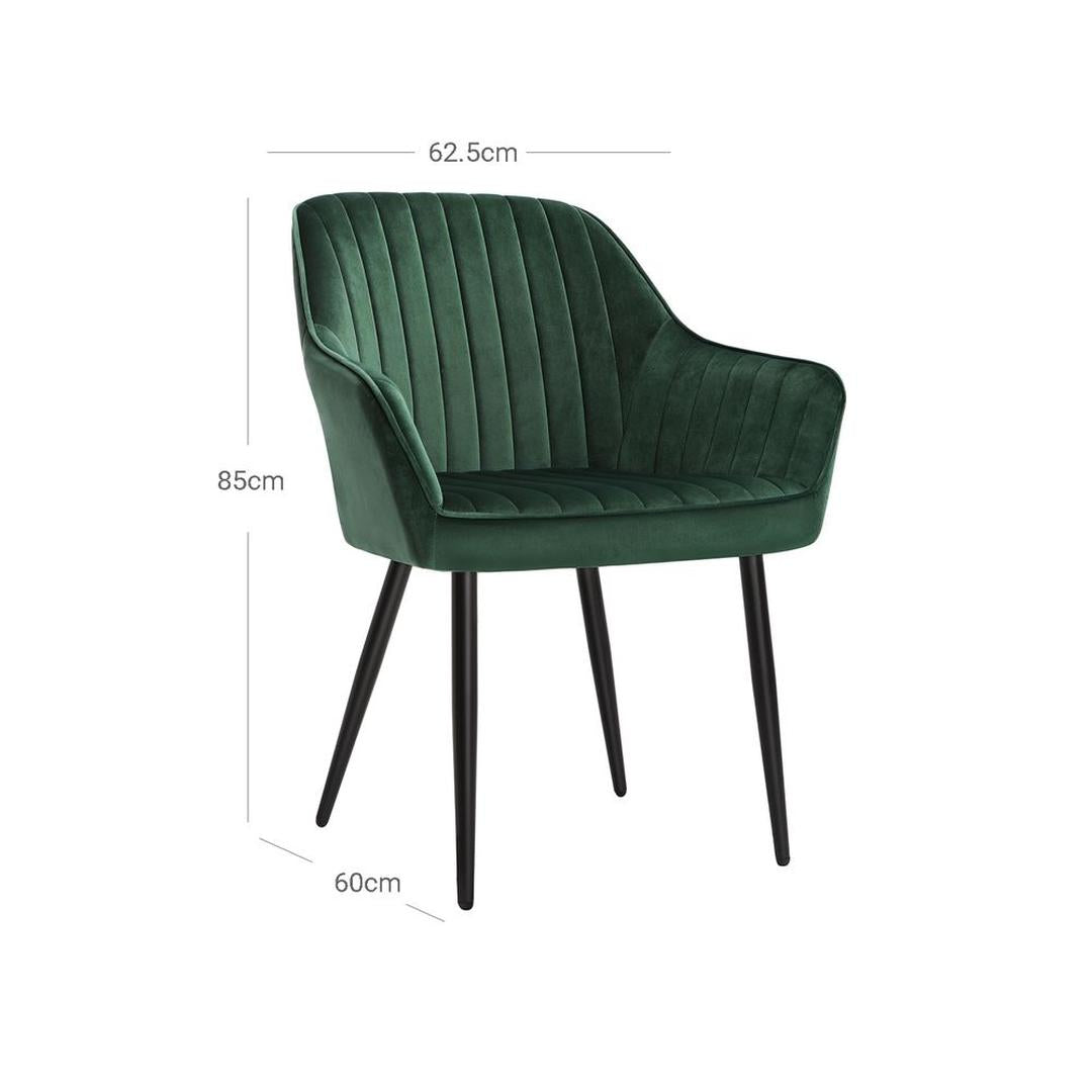Fluwelen Eetkamerstoel met Armleuningen en Metalen Onderstel – productweergave 15 | De Groot Living