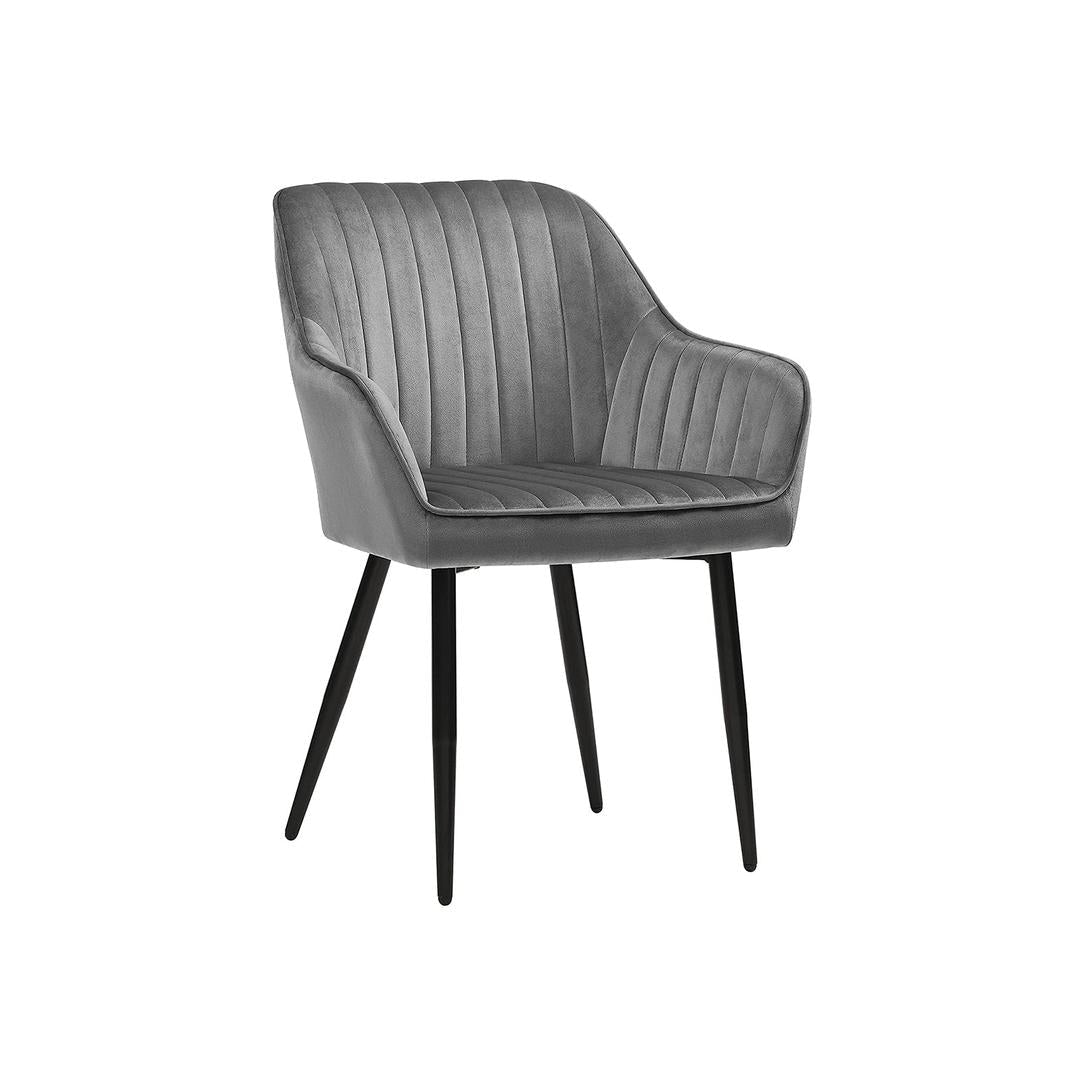 Fluwelen Eetkamerstoel met Armleuningen en Metalen Onderstel – productweergave 27 | De Groot Living