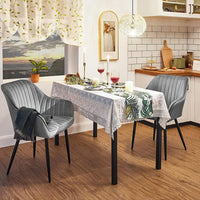 Fluwelen Eetkamerstoel met Armleuningen en Metalen Onderstel – productweergave 31 | De Groot Living